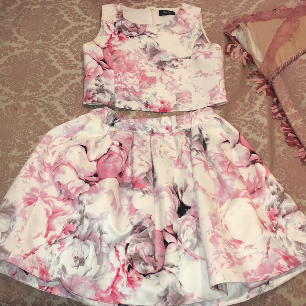 Floral skirt and top